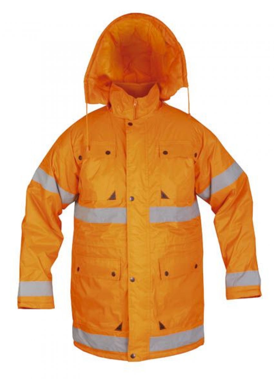Turuncu imperteks reflektörlü parka