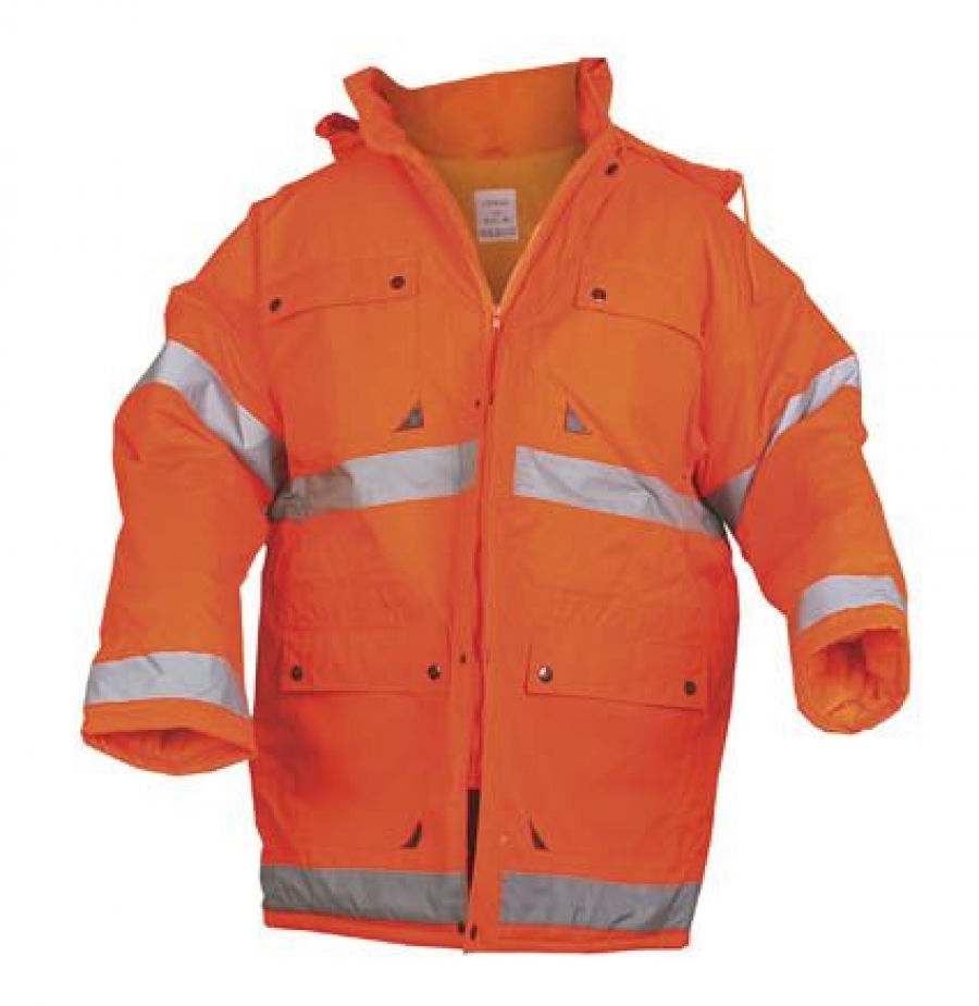 Turuncu oxford kumaş parka